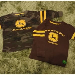 2 John Deere boys 3T tops